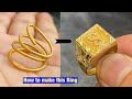 24k gold ring making for gents  how gold ring is made