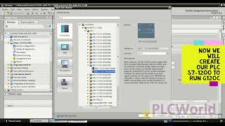 TIA Portal Configure G120C with PLC S7 1200 | PLCWorld screenshot 4