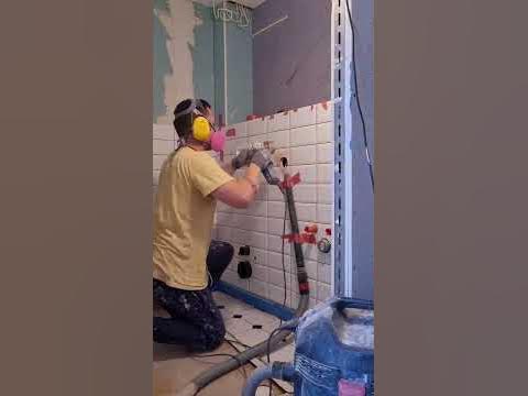 выпиливаю отверстия под позетки алмазной коронкой на ушм #bedroom # ...