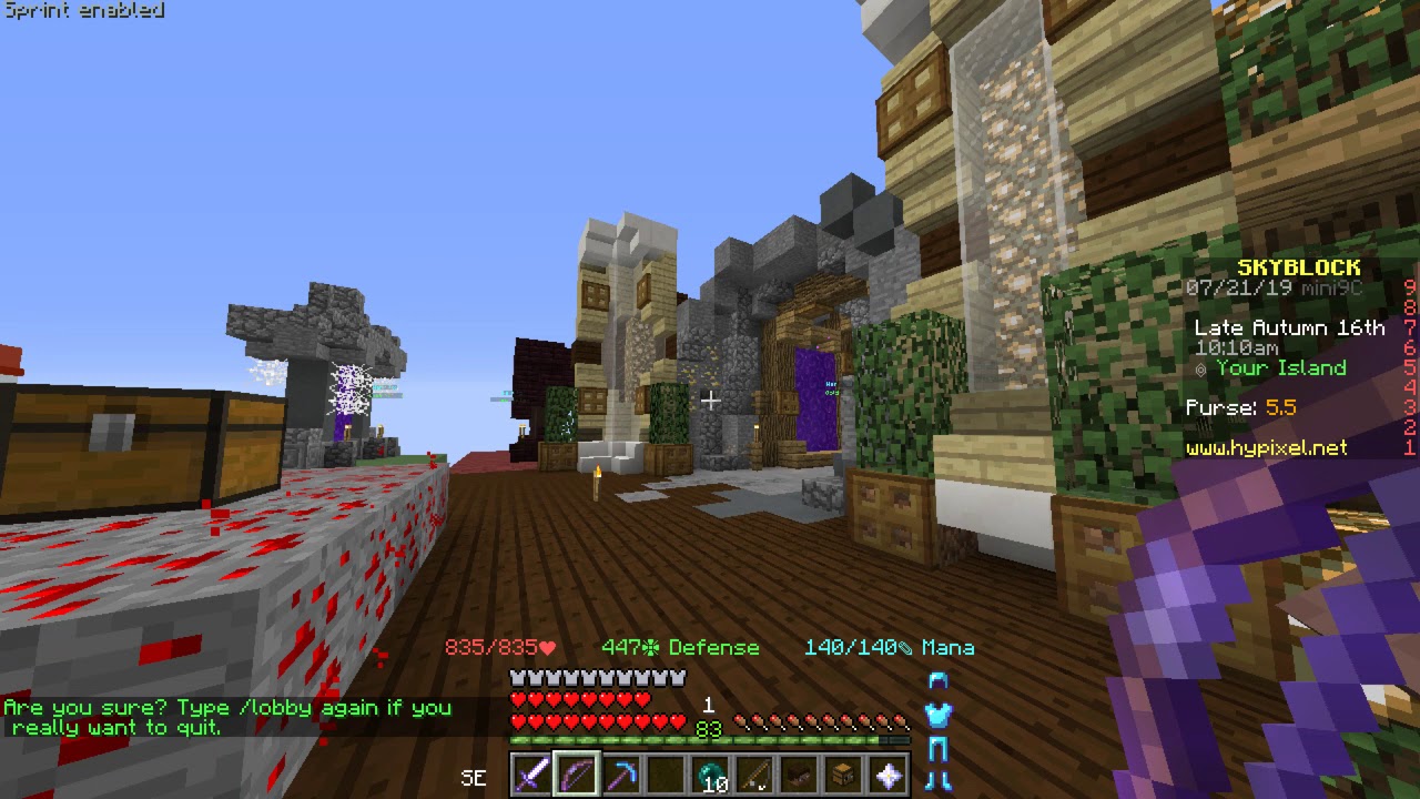 a bug in hypixel skyblock - YouTube