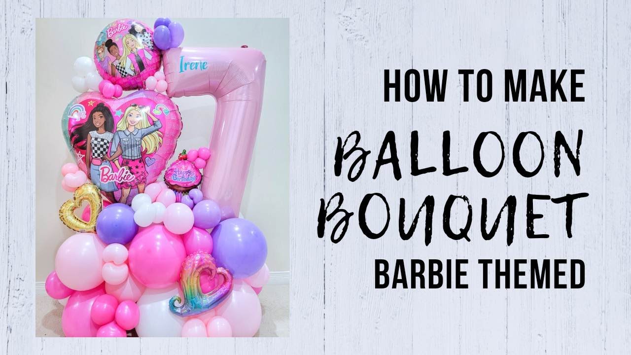 Bouquet de globos de Barbie 😍 Paso a paso #balloongirl