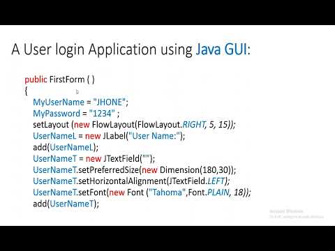 Create LogIN GUI