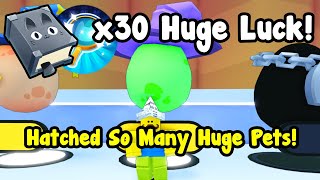 How Many Huge Pets Can I Hatch With 30x Huge Luck? - Pet Simulator 99 by mayrushart 357,584 views 3 months ago 9 minutes, 51 seconds