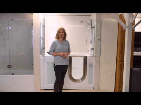 Everseal Walk in Tub with Frameless Trackless Bi-fold Shower Door