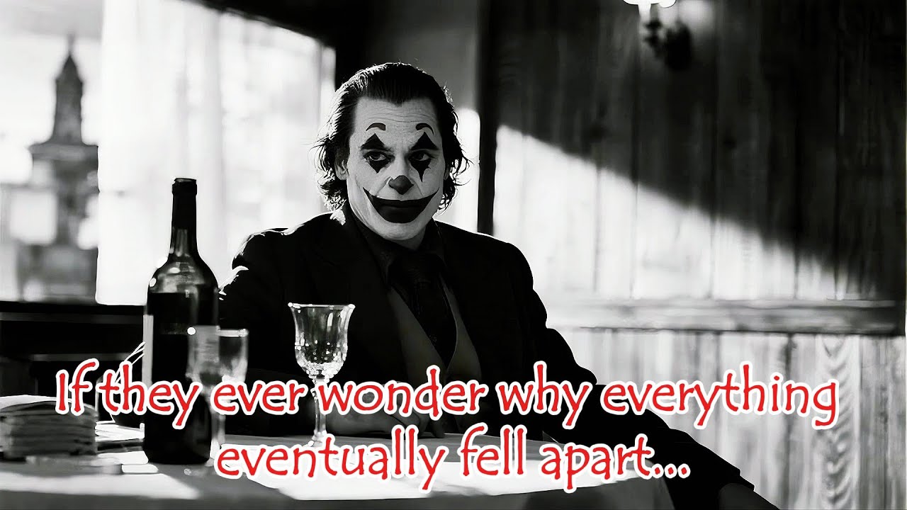 If they ever wonder why everything eventually fell apart, let them sit with the truth that...