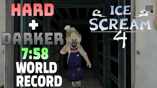 Ice Scream 4 Hard + darker mode (glitchless) 7:58 (World Record)