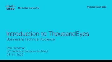 Introduction to ThousandEyes (TE)