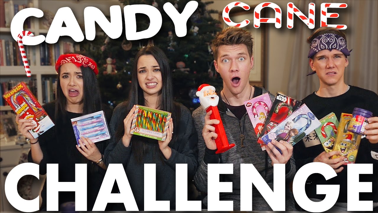 ⁣CANDY CANE CHALLENGE + BEAN BOOZLED CHALLENGE! Merrell Twins vs. Key Bros | Collins Key