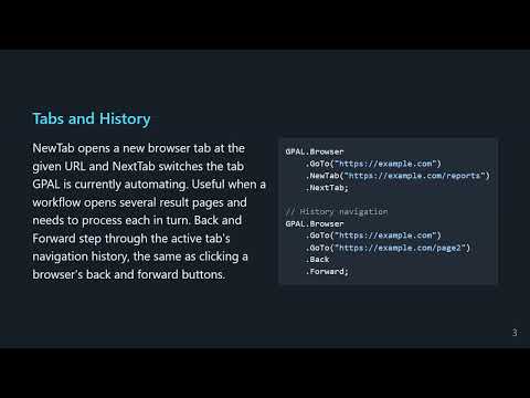 GPAL: Browser Basics - GoTo, Get, Tabs, and Response Codes | Basic Concepts