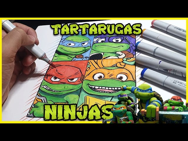 Tartarugas Ninjas desenho kawaii como desenhar  Desenhos coloridos,  Desenhos kawaii, Desenhos