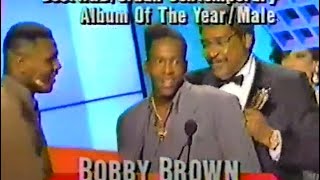 Mike Tyson uses his New England accent to announce friend Bobby Brown's Album of Year Award (1989)