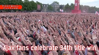 Ajax fans celebrate title win at Museumplein