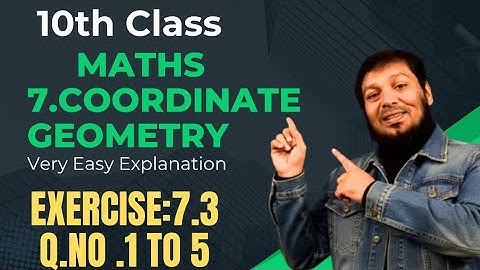 10th Class | MATHS | 7.COORDINATE GEOMETRY | Ex.7.3 Q.No.1 to 5