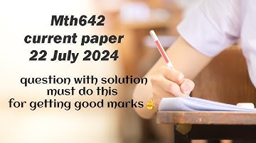 mth642 current paper|| final term || solution||vu ||maths with iqra hafsa