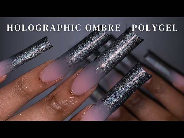 Buy Black Holographic Fake Nails, With Gold Glitter Bottomoptional. Press  on Nails, Faux Nails, False Nails. Gold Nails, Double Sided Nails Online in  India - Etsy