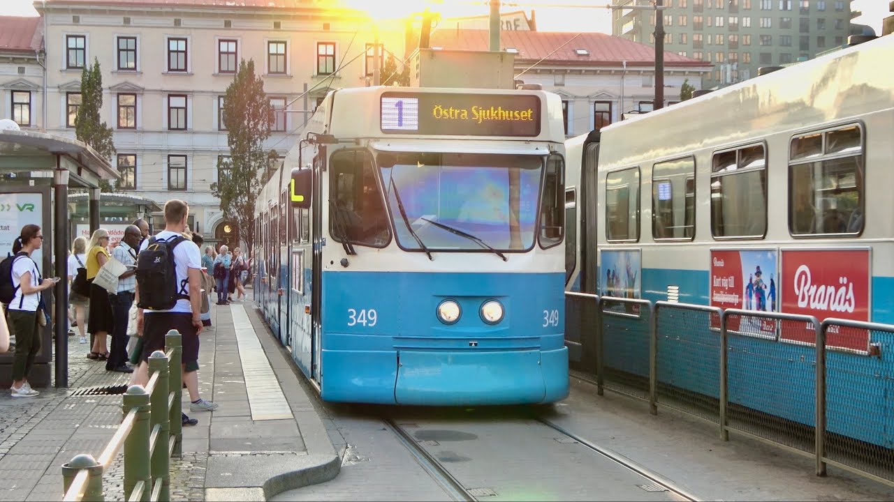 Spårvagnar på linje 1 i Göteborg