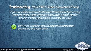 myChiller com   TechTip  Troubleshooting Circulation Pump