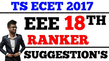 TS ECET 2017 || EEE 18TH RANKER M.SHARATH SUGGESTIONS || BSD TELUGU TECH