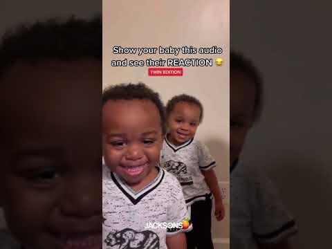PLAY THIS sound to see HOW YOUR BABY REACTS 😂 *TWIN Edition* #Shorts