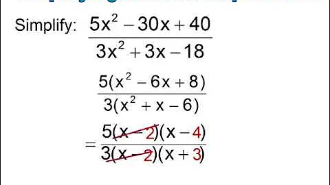 Intermediate Algebra - Lesson 17 - Rational Expression Simplify, Multiply & Divide