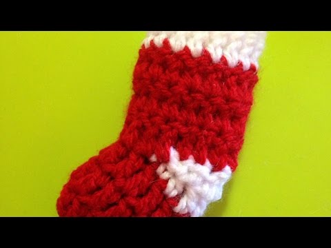 How To Crochet A Mini Sock Ornament For Christmas - DIY Crafts Tutorial - Guidecentral