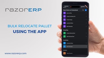 Bulk Relocate Pallet via the RAZOR ERP APP