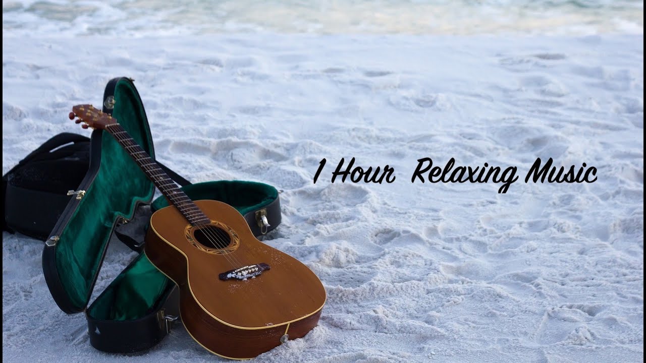 Acoustic Guitar Instrumental Music with Ocean Waves Ambience