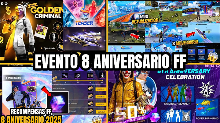 🔥EVENTO DEL 8 ANIVERSARIO DE FREE FIRE 2025, RECOMPENSAS GRATIS 🎁 CRIMINAL DORADO,MINI ACTUALIZACIÓN