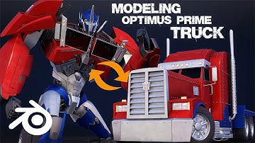 Blender - Creating | Optimus prime | Truck from | Transformers Prime - (Time lapse)