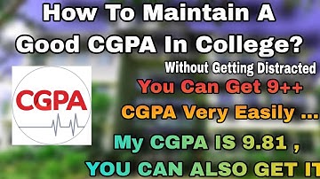 You Can Easily Maintain 9++ CGPA In Your College || Telugu
