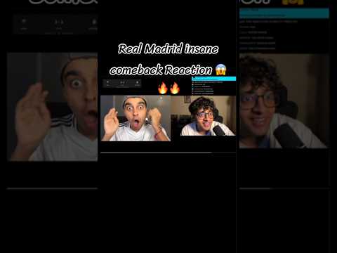 Real Madrid insane comeback kings 😱🔥Crazy Reaction#realmadrid#championsleague @y@yashyjr