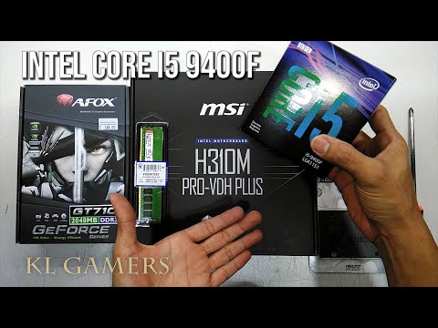 intel Core i5 9400F msi H310M PRO-VDH PLUS Kingston A400 SSD NVIDIA GT710 AVF 560 Desktop PC Build