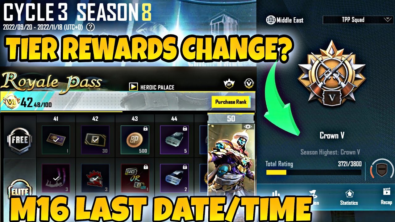 M16 ROYAL PASS LAST DATE AND TIME C3S8 SEASON TIER REWRDS RESET DATE m16-royal-pass-last-date-and-time-c3s8-season-tier-rewrds-reset-date