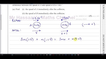 WME01/01, IAL, (Edexcel), M1, January 2023, Q2, Momentum & Impulse