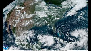 NOAA GOES-East Timelapse, August 26th, 2023 - US Weather Satellite