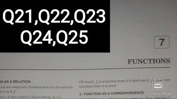 L5 | Ch7 | Functions | Q21-Q25 | exercise solution | R.D. SHARMA jee (mains/advanced) Adnan Alig
