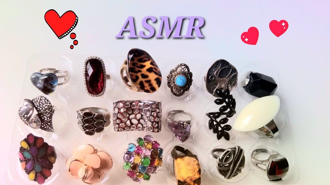 ASMR My Rings Collection Whisper Tapping Scratching - YouTube