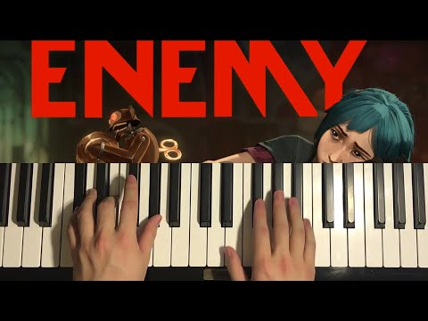 Imagine Dragons & JID - Enemy (Piano Tutorial Lesson) |  League of Legends Arcane