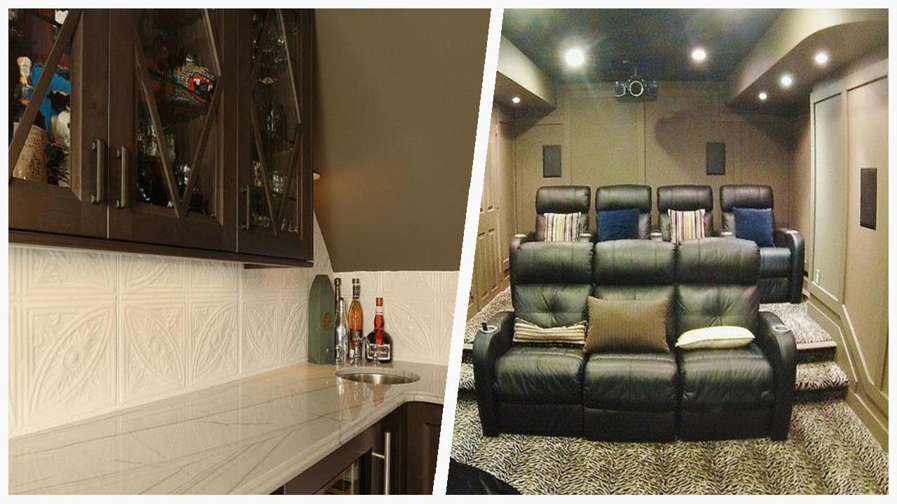 75 Large Craftsman Home Theater Design ☆ - YouTube