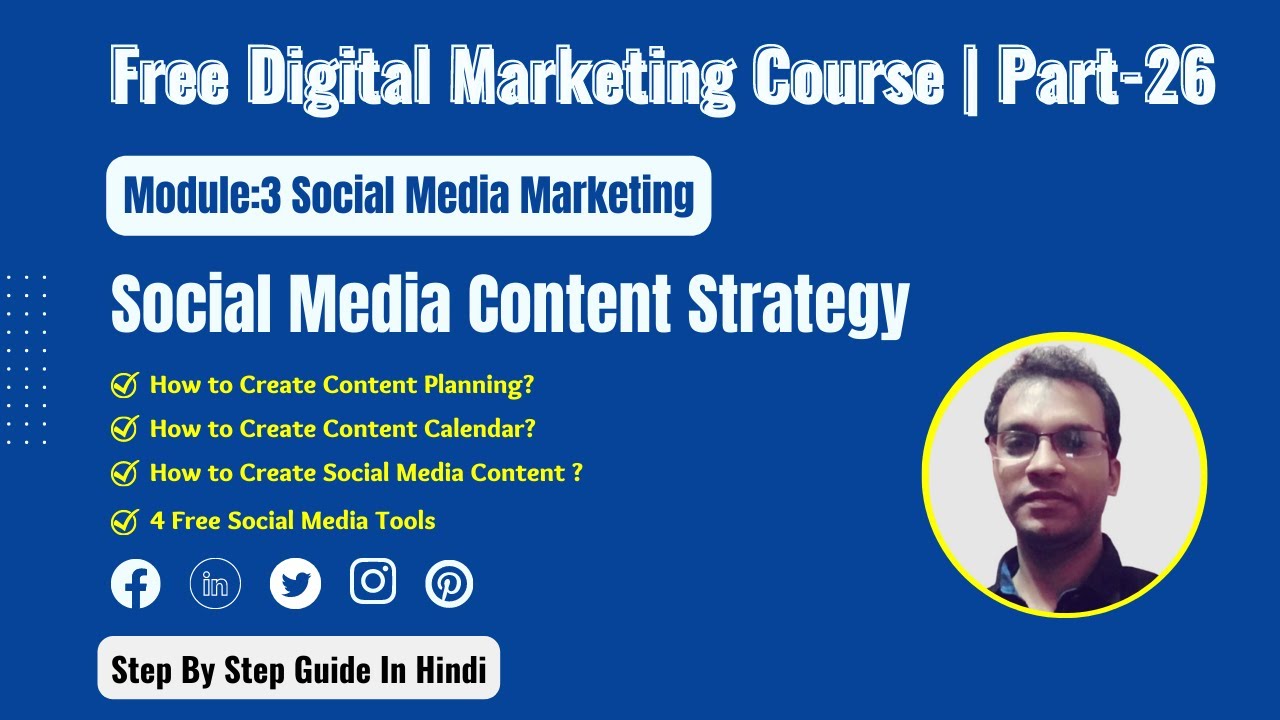 Social Media Content Strategy Tutorials step by step Hindi | Social ...