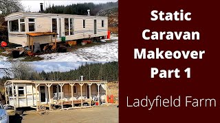 LADYFIELD FARM  How to Renovate a Static Caravan : Part 1 Studwork and Framing