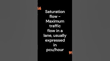 Saturation Flow   Traffic Signals Principles   Shorts   ITS Now