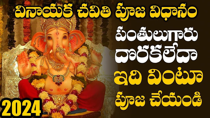 vinayaka chavithi pooja vidhanam in telugu 2024 | ganesh puja in telugu | ganpati puja