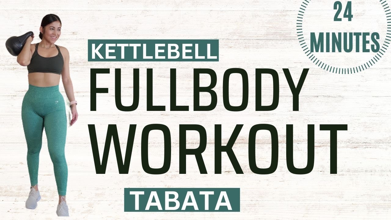 24 MIN KETTLEBELL TABATA WORKOUT Strength + HIIT Full Body Workout