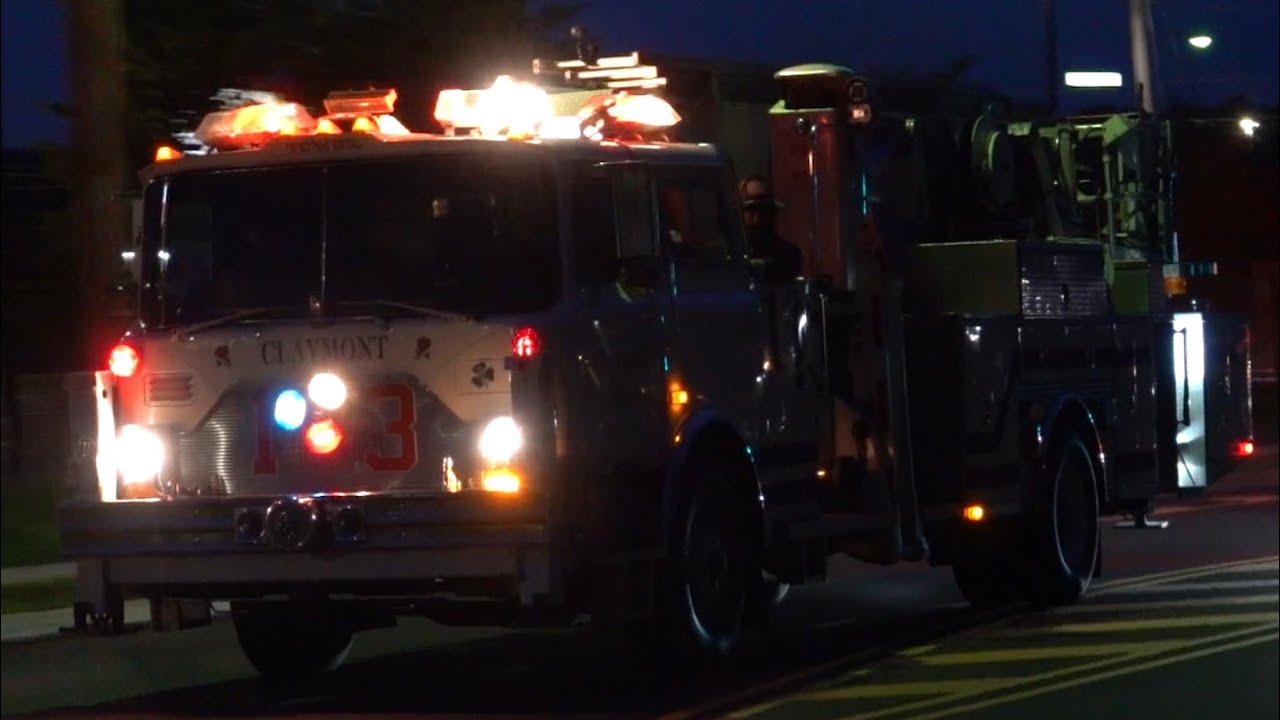 Claymont Fire Company Tower 13 Responding YouTube