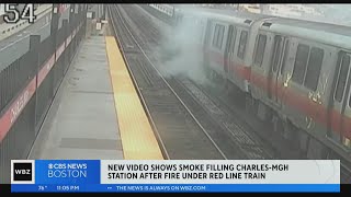Video shows smoke under Red Line train at Charles-MGH station