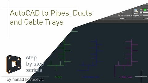Dynamo - AutoCAD drawing to Pipes, Ducts or Cable Trays
