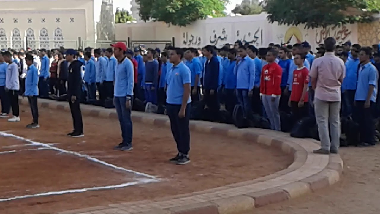 71-   اقوي طابور يوم رياضي في مصر . ناصر الثانويه العسكرية بنين باسيوط.