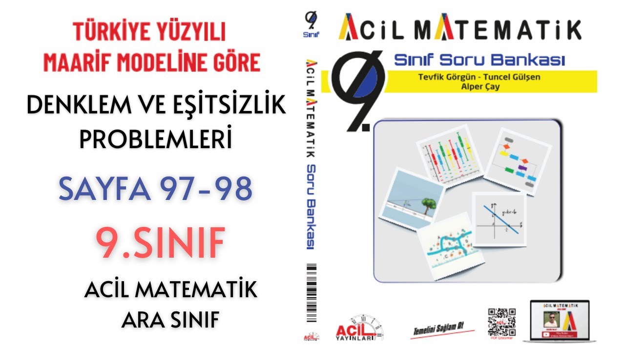 9.Sınıf Soru Bankası 2.TEMA Denklem ve Eşitsizlik Problemleri (Sayfa 97-98)