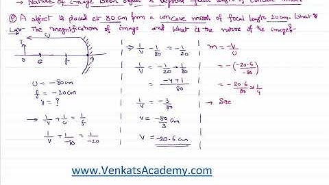 Concave Mirror Image when Object is beyond Radius of Curvature in Ray Optics for IIT-JEE and NEET